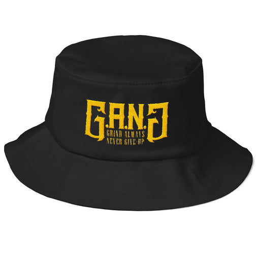 GANG-Old School Bucket Hat w/ Yellow Logo
