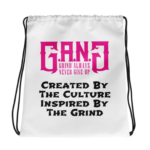 GANG-Drawstring bag w/ Pink Logo