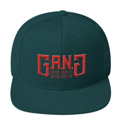 GANG-Snapback Hat w/Red Logo