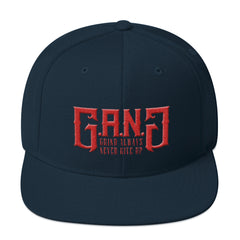 GANG-Snapback Hat w/Red Logo