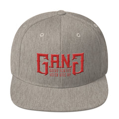 GANG-Snapback Hat w/Red Logo