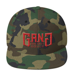 GANG-Snapback Hat w/Red Logo