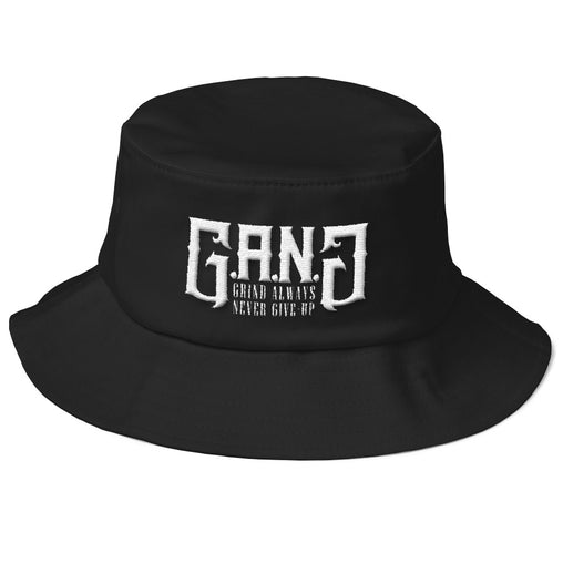 GANG-Old School Bucket Hat w/ White Logo