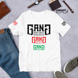 GANG GANG-Short-Sleeve T-Shirt w/ black, red & green logos