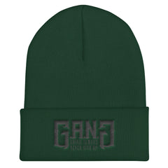 GANG-Cuffed Beanie w/ Black logo