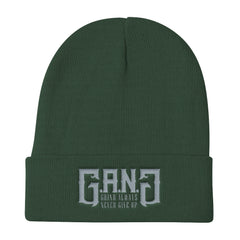 GANG-Knit Beanie w/ Grey logo