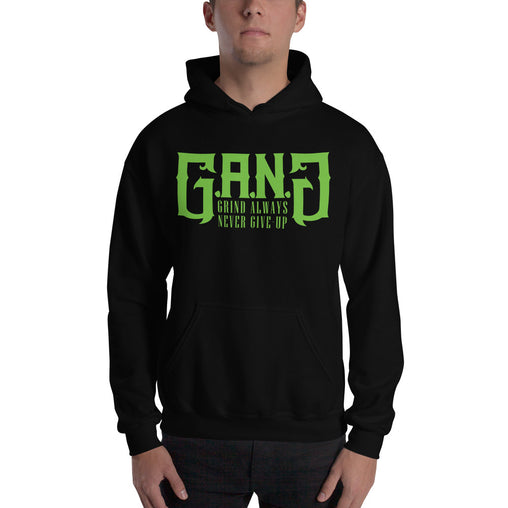 GANG-Hooded Sweatshirt w/ Neon Green logo